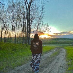 Brown Jesus Loves You Hoodie